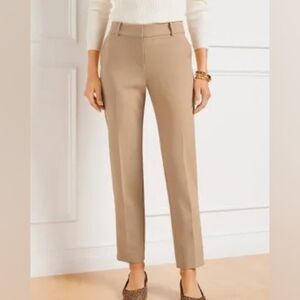 NWT Talbots Hampshire Straight Leg Ankle Pants Camel Size 10